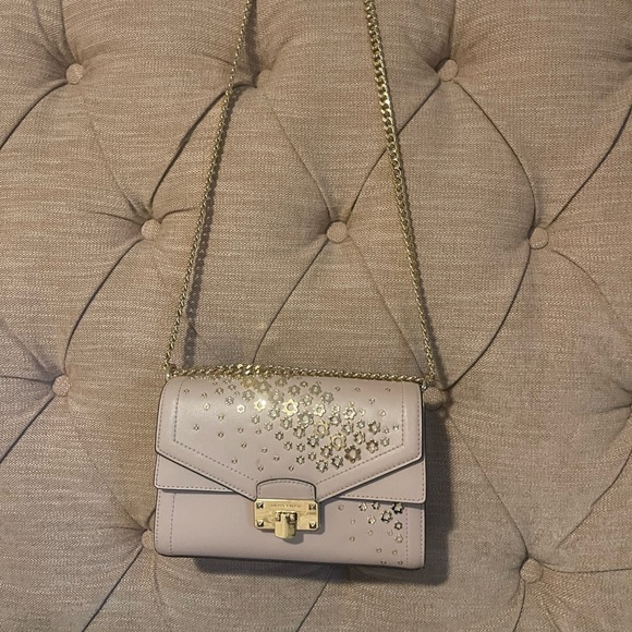 Michael Kors Pink Floral Embellished Crossbody Bag - Picture 3 of 8